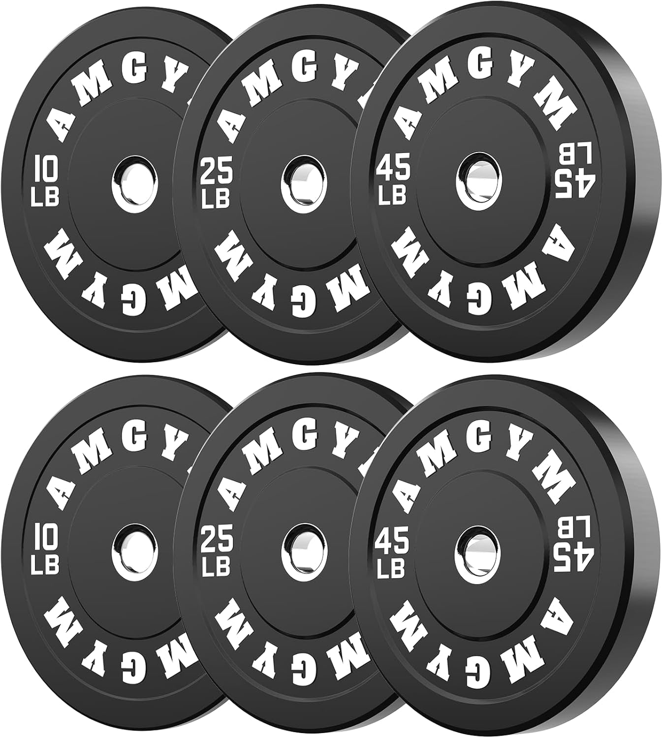 2 Inch Bumper Plates,10-500Lbs,Barbell Rubber Olympic Weight Plates Set for Home Gym, Strength Training & Weight Lifting,Multiple Options/Colors
