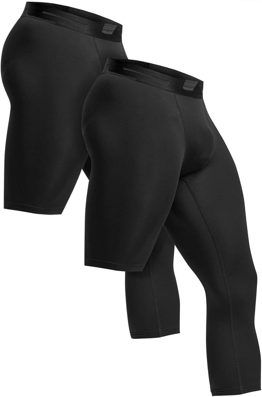 Men'S Cool Dry Compression Pants, Athletic Workout Running Tights Leggings Baselayer